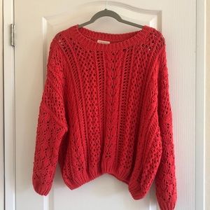 Red knit sweater (SUPER soft)